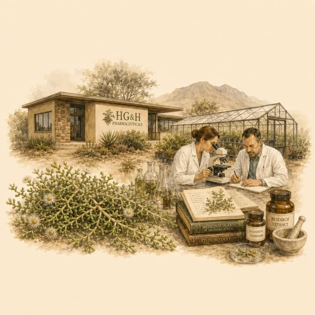 HG&H Pharmaceuticals was established to further research, cultivation, and development of Sceletium-based products.